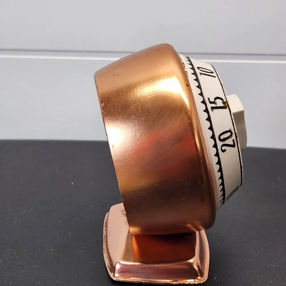 Vintage Mid Century MIRRO Robert Shaw Copper Kitchen Timer 60 Mins WORKS